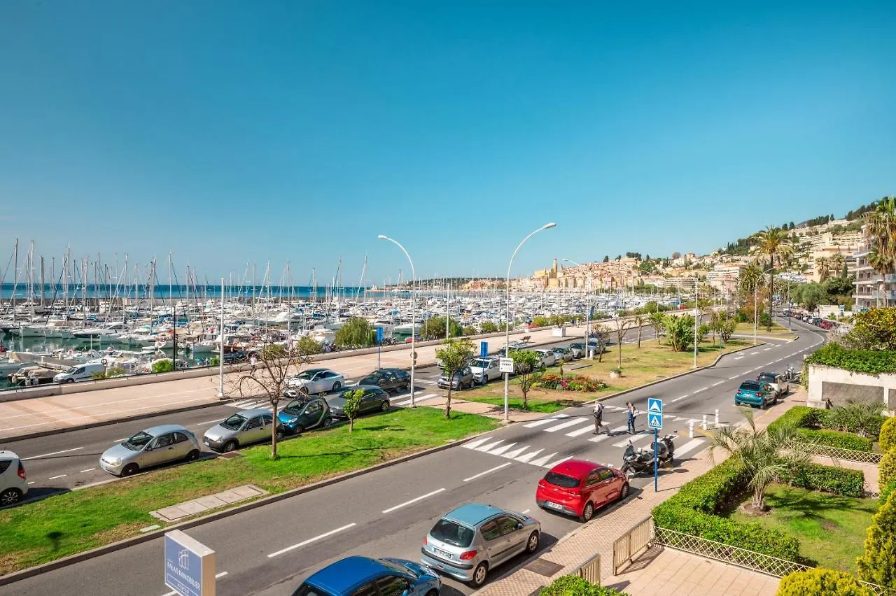 Daire La Grande Palmeraie - Spacieux Studio Avec Vue Mer, Terrasse, Port De Garavan Menton Fransa