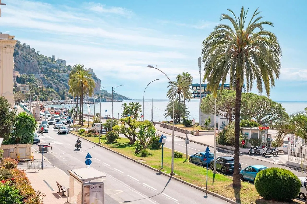 La Grande Palmeraie - Spacieux Studio Avec Vue Mer, Terrasse, Port De Garavan Menton